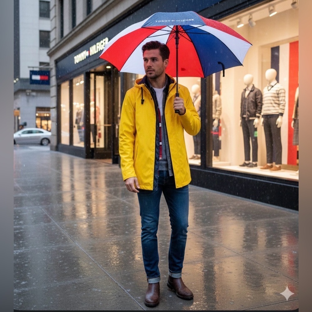 Tommy Highfiger men’s  waterproof jacket size medium